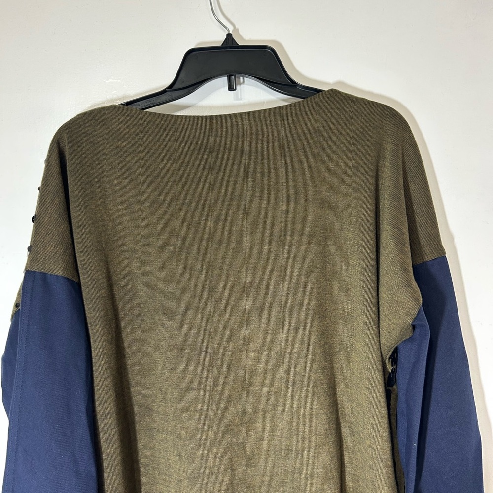 Sachin+Babi Oversized Sequin Night Out Military Inspired Pullover Sweater Sz M - Picture 9 of 11